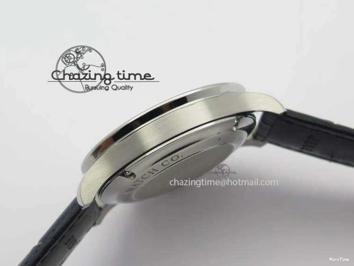 MIROTIME 0715 UrbanStyle Portuguese IW371446 ZF 1:1 Best Edition SS White Dial Blue Markers On Blue Leather Strap  A79350 V 7270